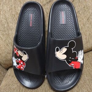 Disney Mickey Mouse Kids Slide Sandals - Black and Red